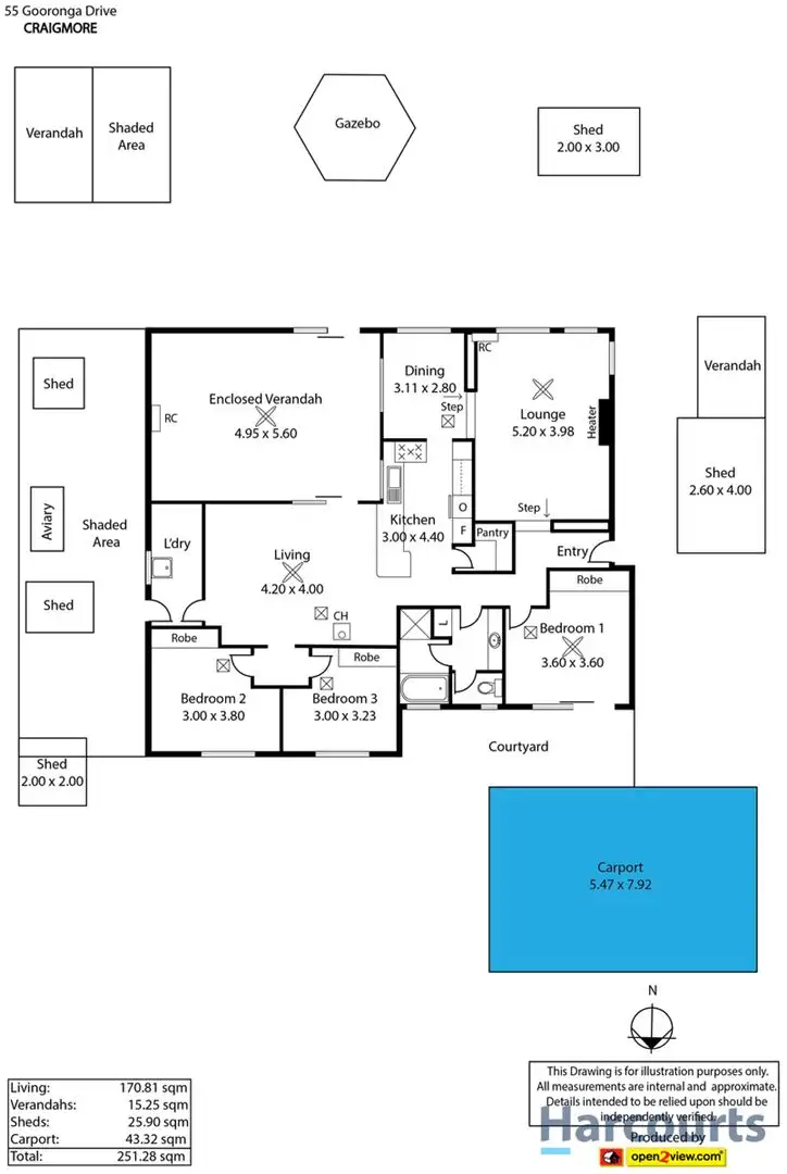 Floorplan of Homely house listing, 55 Gooronga Drive, Craigmore SA 5114