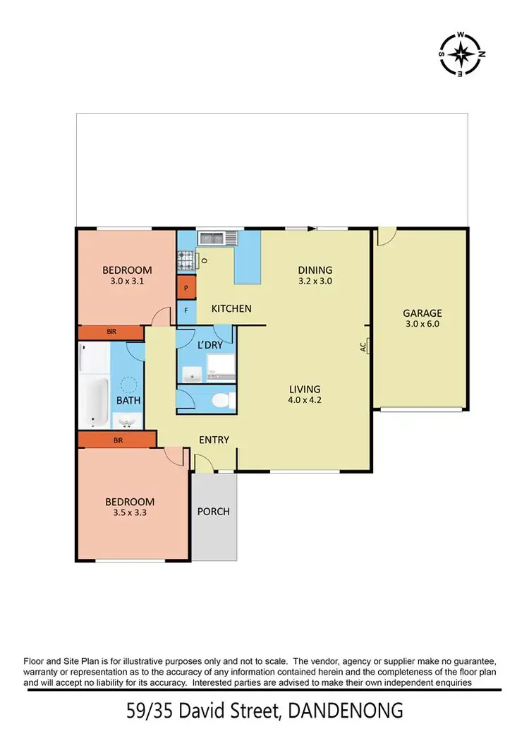 Floorplan of Homely unit listing, 59/35 David Street, Dandenong VIC 3175