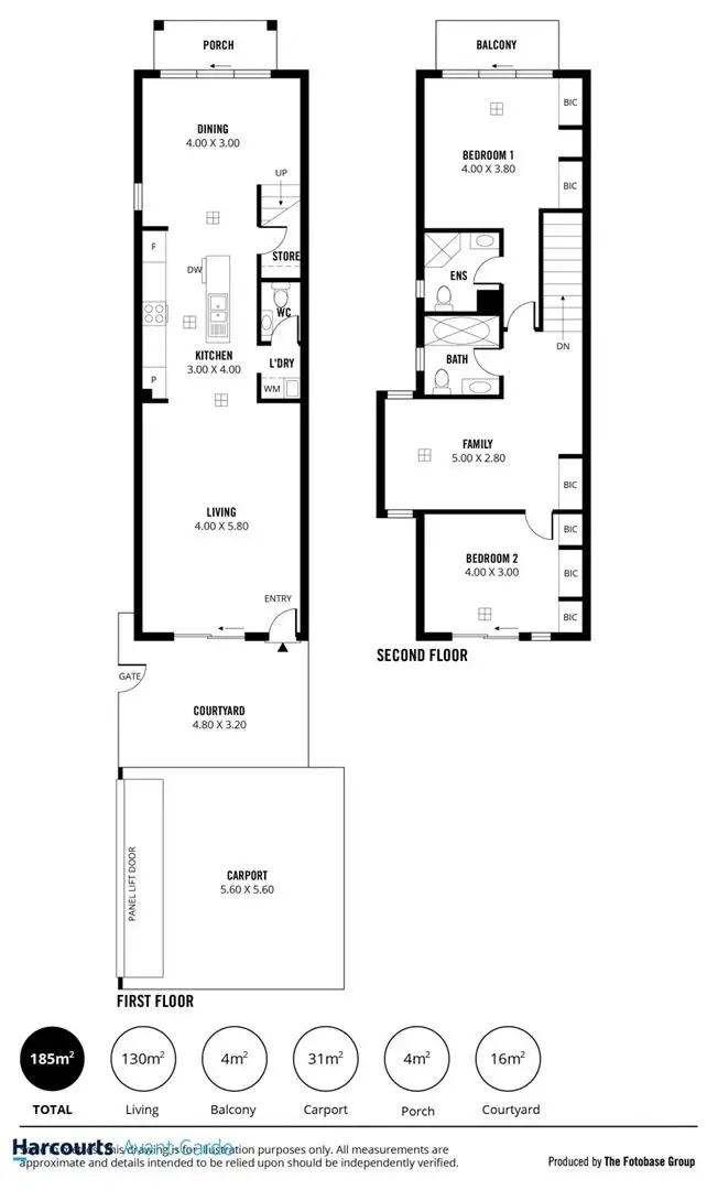 Floorplan of Homely townhouse listing, 1/2 Greentree Place, Mawson Lakes SA 5095