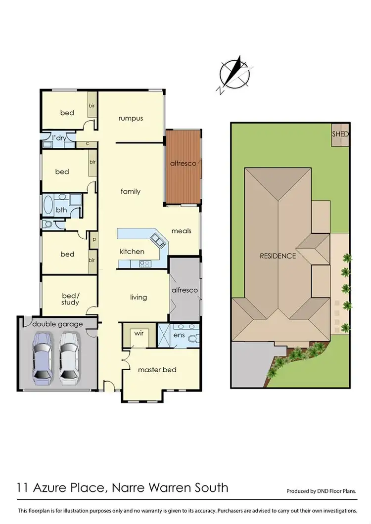 Floorplan of Homely house listing, 11 Azure Place, Narre Warren South VIC 3805