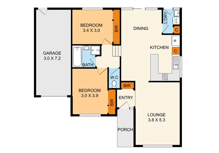 Floorplan of Homely unit listing, 18 Debson Close, Boronia VIC 3155