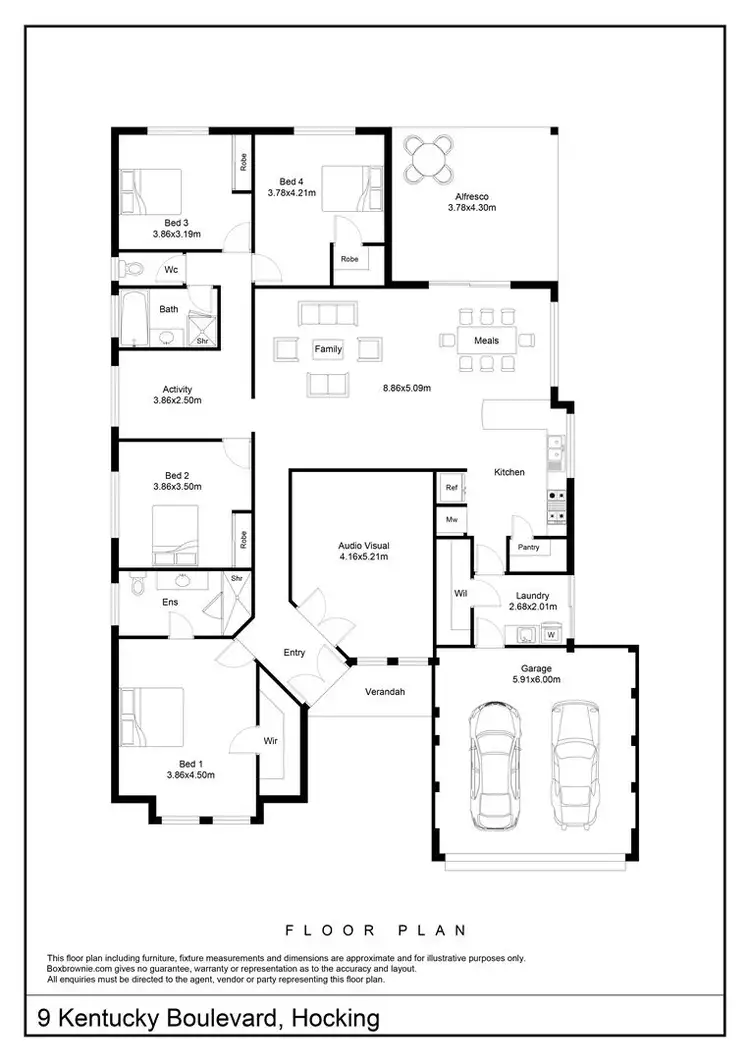 Floorplan of Homely house listing, 9 Kentucky Boulevard, Hocking WA 6065