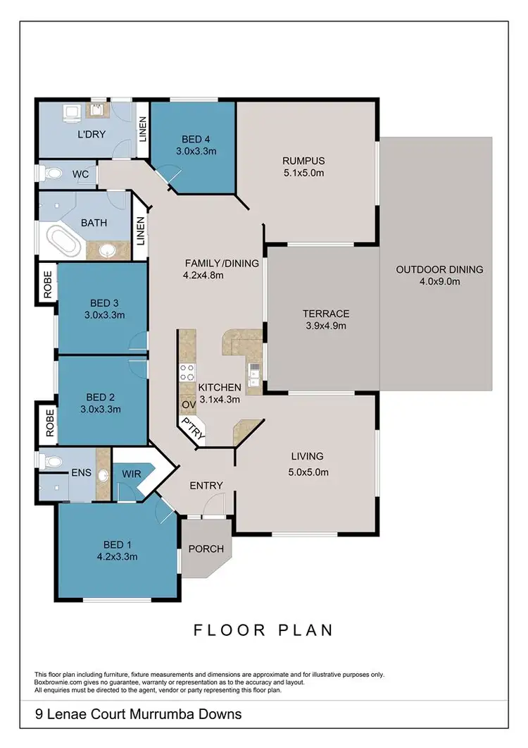 Floorplan of Homely house listing, 9 Lenae Court, Murrumba Downs QLD 4503