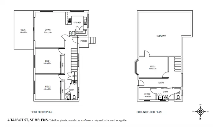 Floorplan of Homely house listing, 4 Talbot Street, St Helens TAS 7216