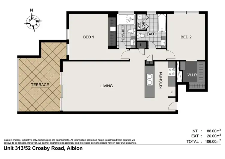 Floorplan of Homely unit listing, 2313/52 Crosby Road, Albion QLD 4010