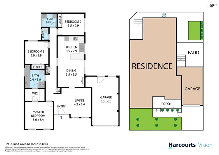 Floorplan of Homely house listing, 59 Quinn Grove, Keilor East VIC 3033