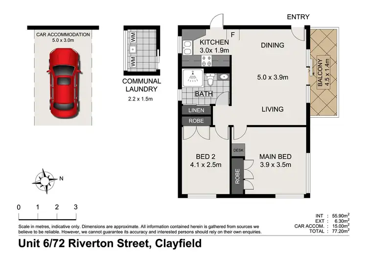 Floorplan of Homely unit listing, 6/72 Riverton St, Clayfield QLD 4011