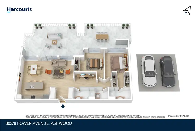 Floorplan of Homely apartment listing, 302/8 Power Avenue, Ashwood VIC 3147