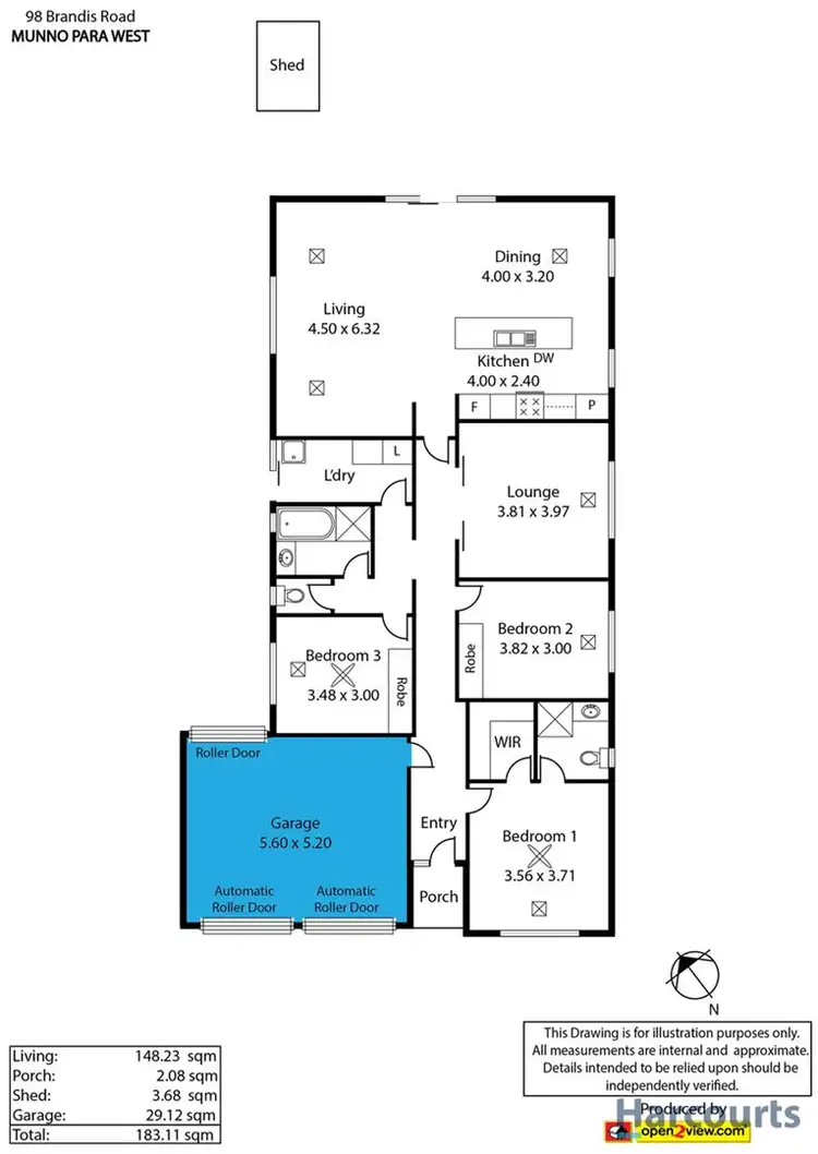 Floorplan of Homely house listing, 98 Brandis Road, Munno Para West SA 5115