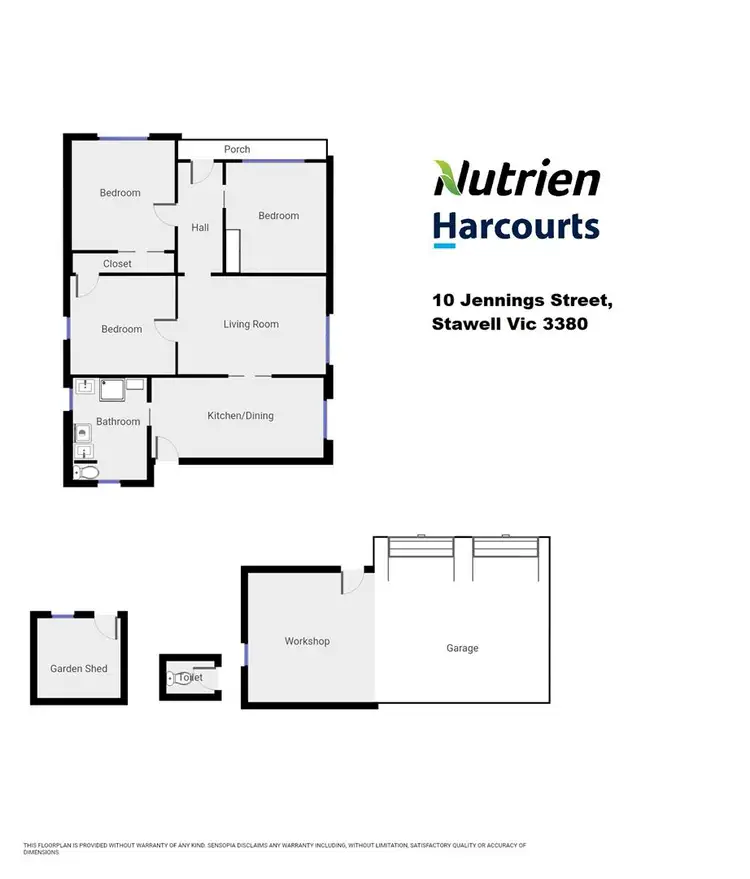 Floorplan of Homely house listing, 10 Jennings Street, Stawell VIC 3380