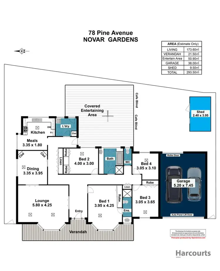 Floorplan of Homely house listing, 78 Pine Avenue, Novar Gardens SA 5040