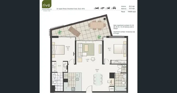 Floorplan of Homely unit listing, 63/32 Agnes Street, Albion QLD 4010