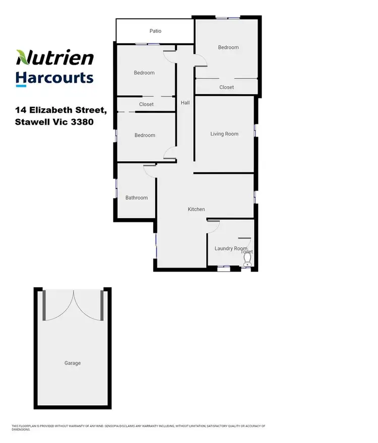 Floorplan of Homely house listing, 14 Elizabeth Street, Stawell VIC 3380