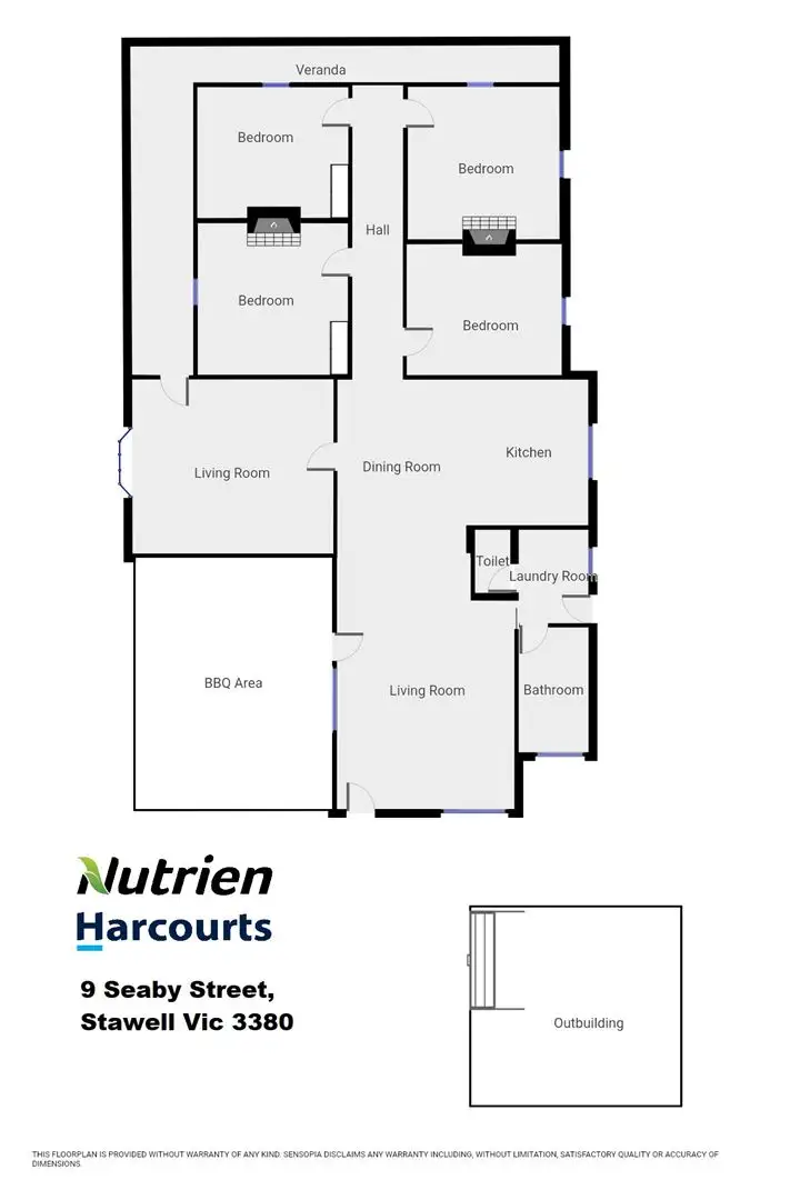 Floorplan of Homely house listing, 9 Seaby Street, Stawell VIC 3380