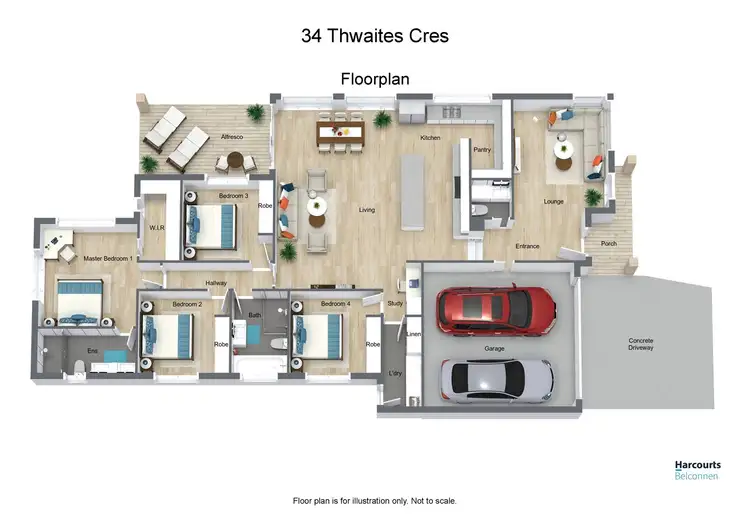 Floorplan of Homely house listing, 34 Thwaites Crescent, Wright ACT 2611