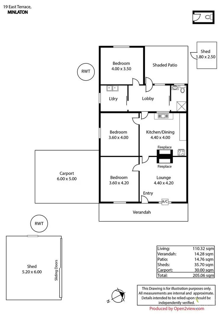 Floorplan of Homely house listing, 19 East Terrace, Minlaton SA 5575