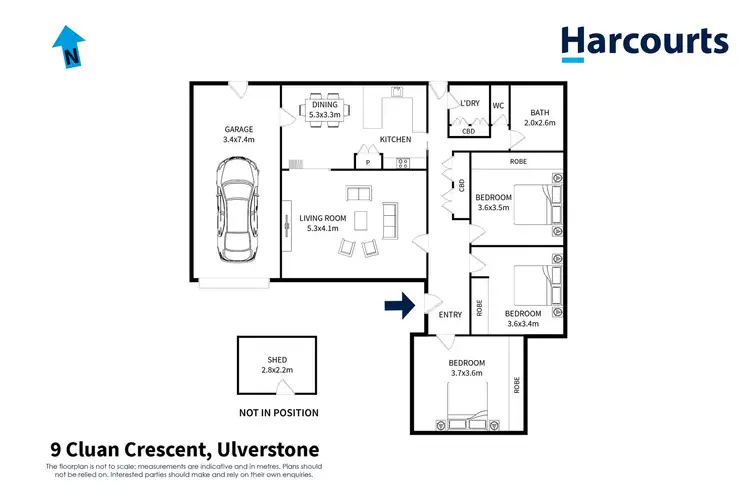 Floorplan of Homely house listing, 9 Cluan Crescent, Ulverstone TAS 7315