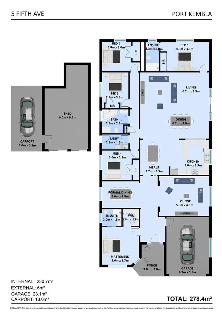 Floorplan of Homely house listing, 5 Fifth Avenue, Port Kembla NSW 2505
