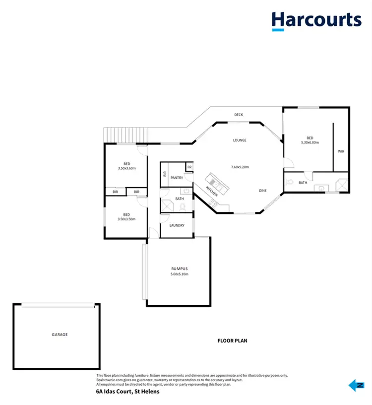 Floorplan of Homely house listing, 6A Idas Court, St Helens TAS 7216