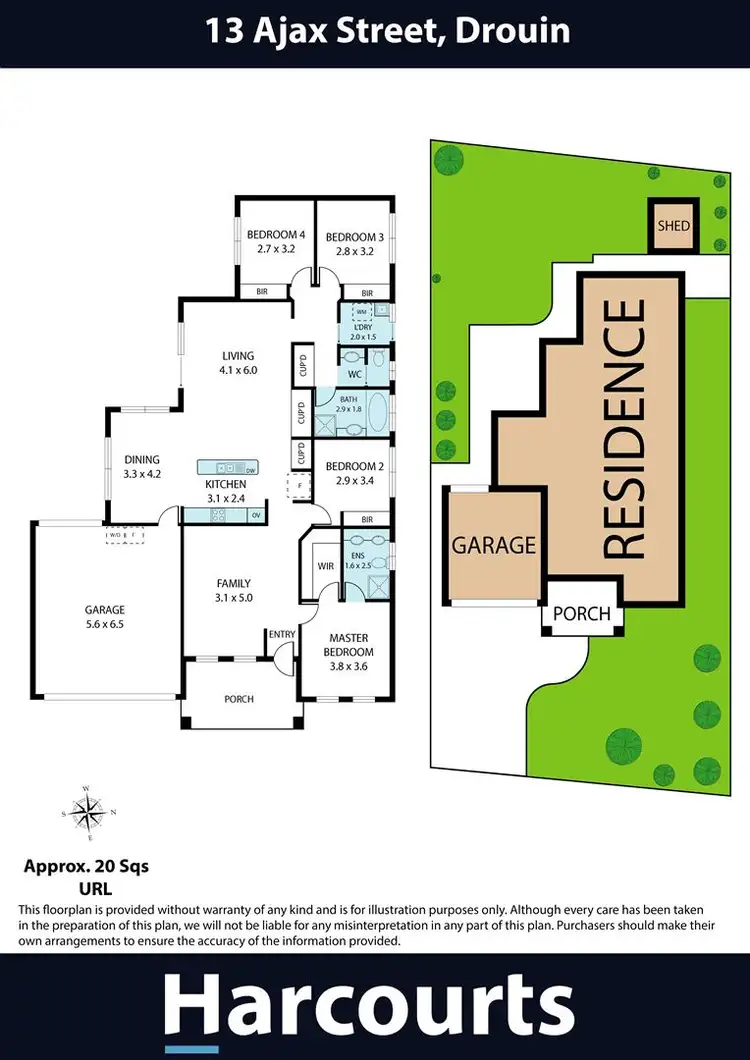 Floorplan of Homely house listing, 13 Ajax Street, Drouin VIC 3818