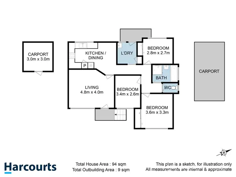 Floorplan of Homely unit listing, 2/117 Willowbend Road, Kingston TAS 7050