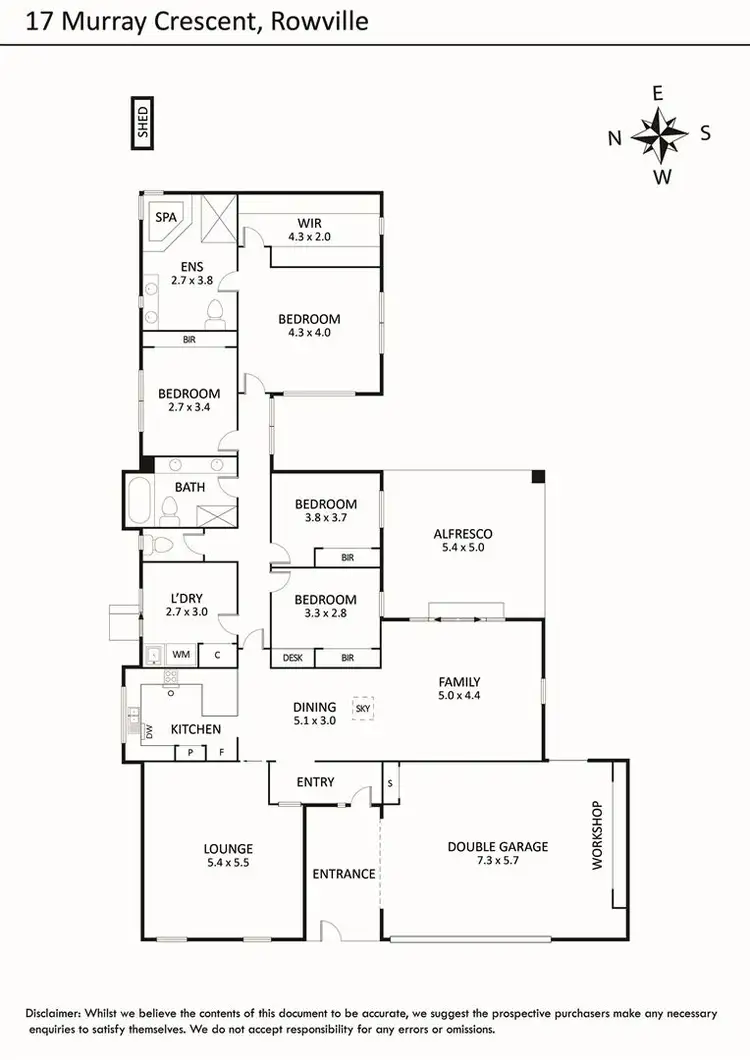 Floorplan of Homely house listing, 17 Murray Crescent, Rowville VIC 3178