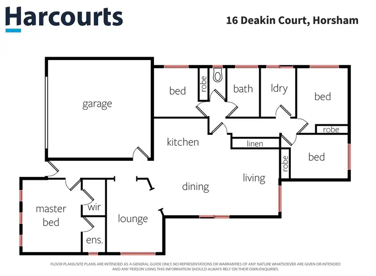 Floorplan of Homely house listing, 16 Deakin Court, Horsham VIC 3400