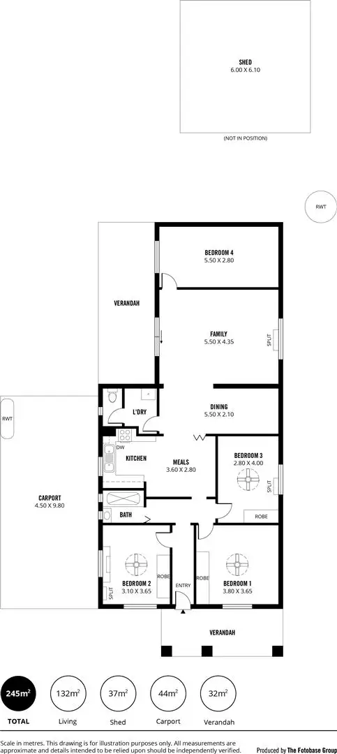 Floorplan of Homely house listing, 8 Carlton Crescent, Woodville North SA 5012