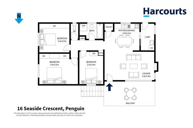 Floorplan of Homely house listing, 16 Seaside Crescent, Penguin TAS 7316