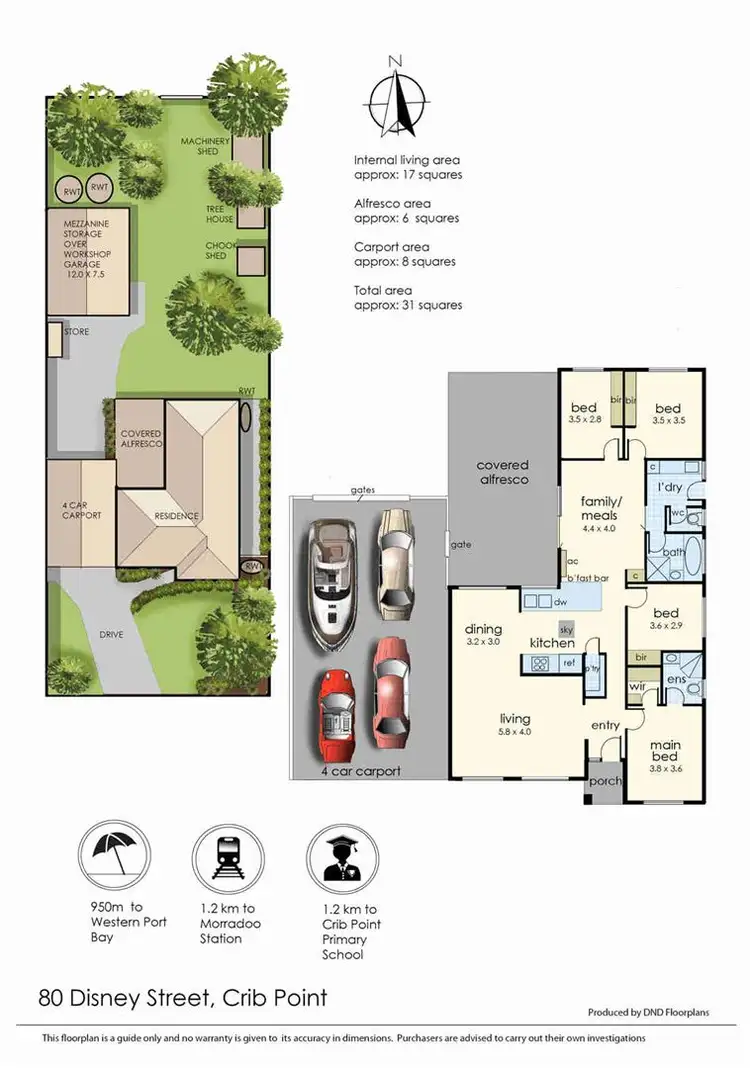 Floorplan of Homely house listing, 80 Disney Street, Crib Point VIC 3919