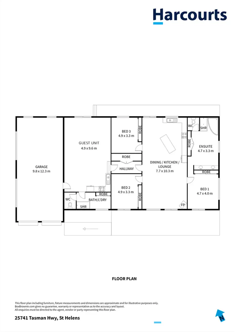 Floorplan of Homely rural property listing, 25741 Tasman Highway, St Helens TAS 7216