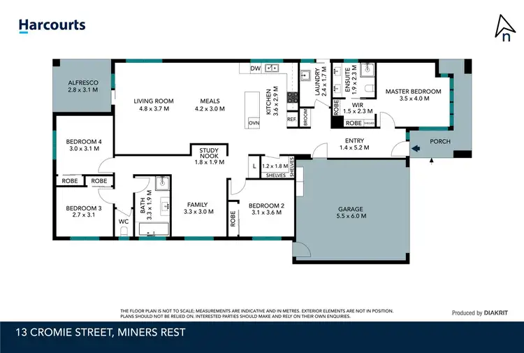 Floorplan of Homely house listing, 13 Cromie Street, Miners Rest VIC 3352