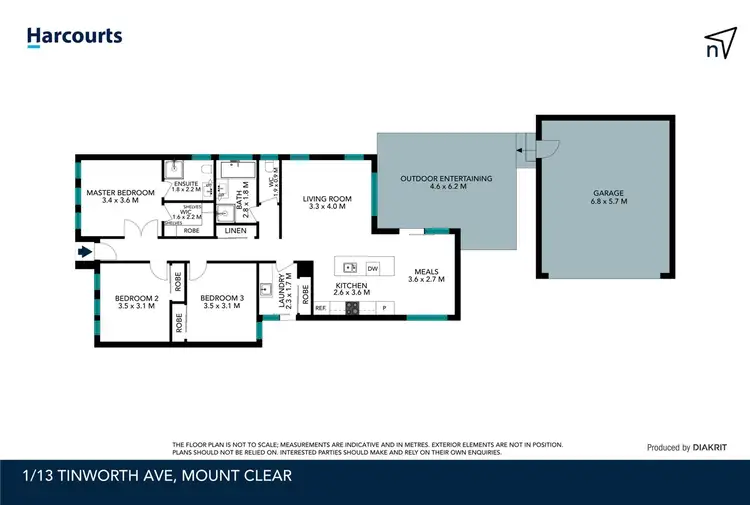 Floorplan of Homely house listing, 1/13 Tinworth Avenue, Mount Clear VIC 3350