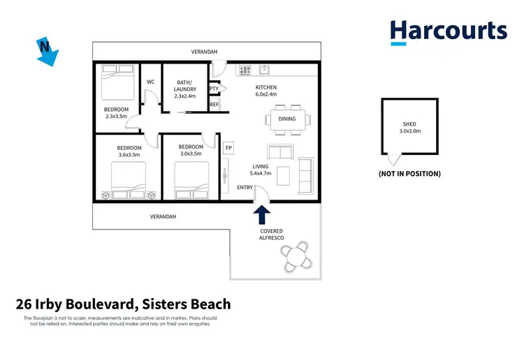 Floorplan of Homely house listing, 26 Irby Boulevard, Sisters Beach TAS 7321