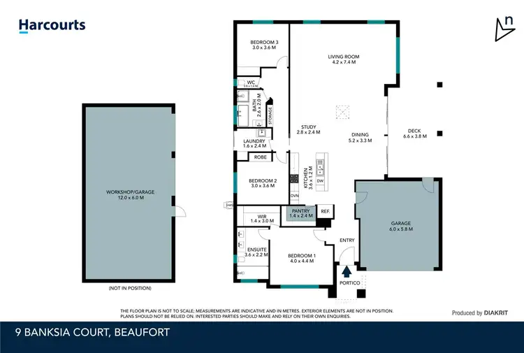 Floorplan of Homely house listing, 9 Banksia Court, Beaufort VIC 3373