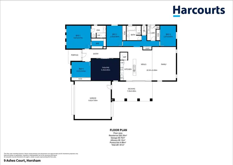 Floorplan of Homely house listing, 9 Ashes Court, Horsham VIC 3400