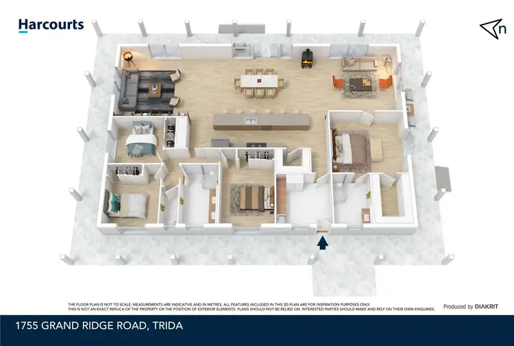 Floorplan of Homely rural property listing, 1755 Grand Ridge Road, Trida VIC 3953