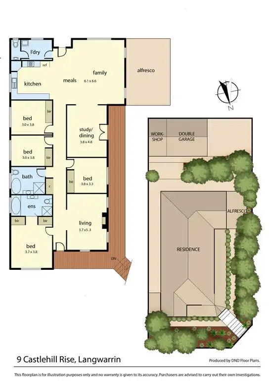 Floorplan of Homely house listing, 9 Castlehill Rise, Langwarrin VIC 3910