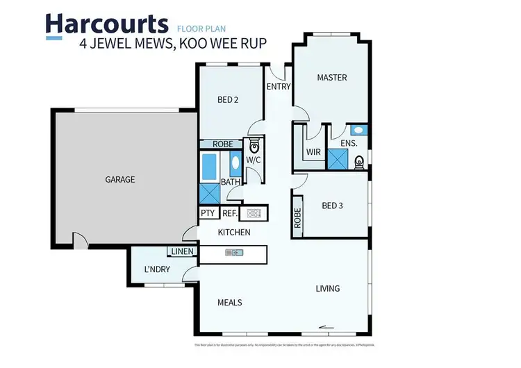 Floorplan of Homely house listing, 4 Jewel Mews (Off 137 Moody Street), Koo Wee Rup VIC 3981