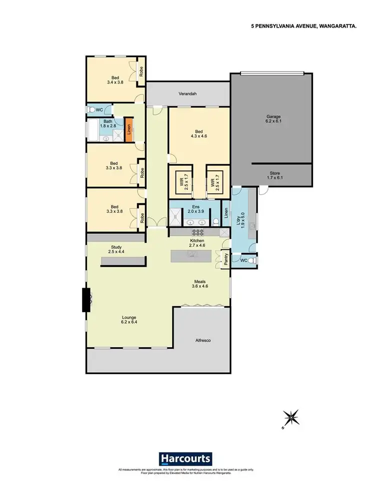 Floorplan of Homely house listing, 5 Pennsylvania Drive, Wangaratta VIC 3677