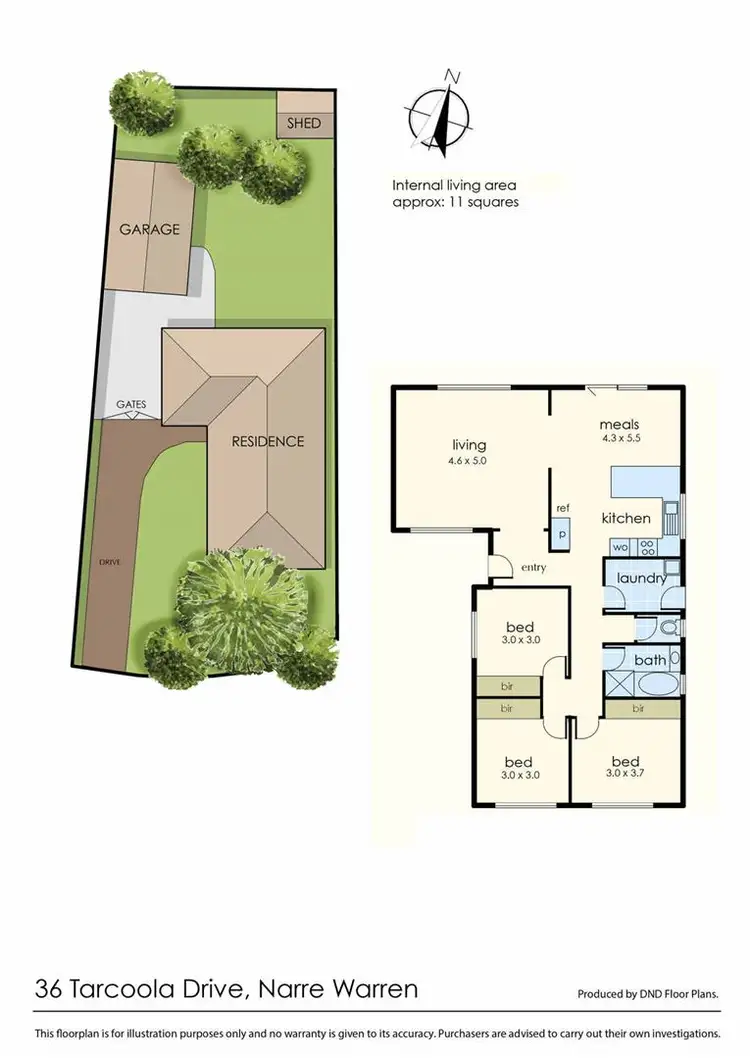 Floorplan of Homely house listing, 36 Tarcoola Drive, Narre Warren VIC 3805