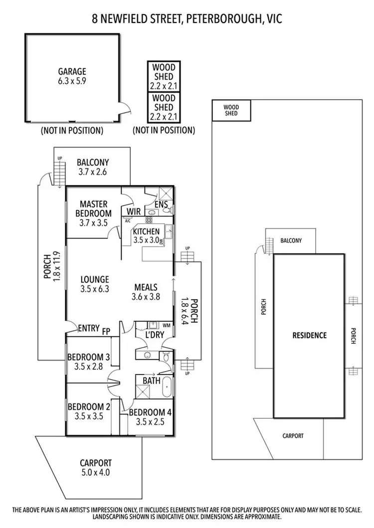 Floorplan of Homely house listing, 8 Newfield St, Peterborough VIC 3270