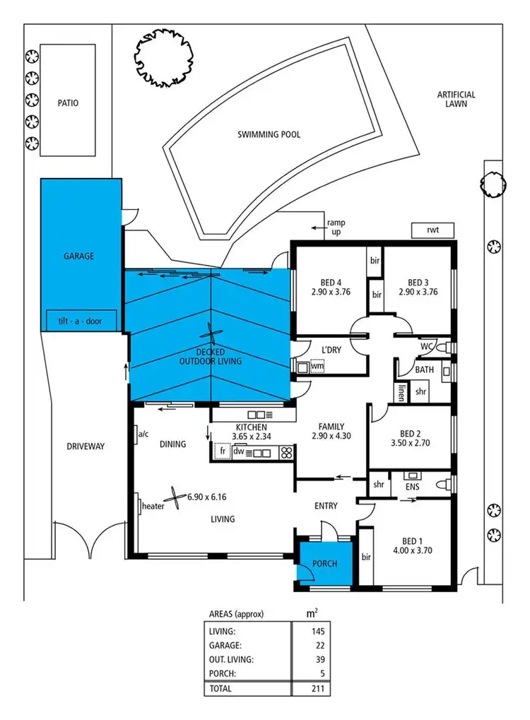 Floorplan of Homely house listing, 13 Jade Crescent, Aberfoyle Park SA 5159