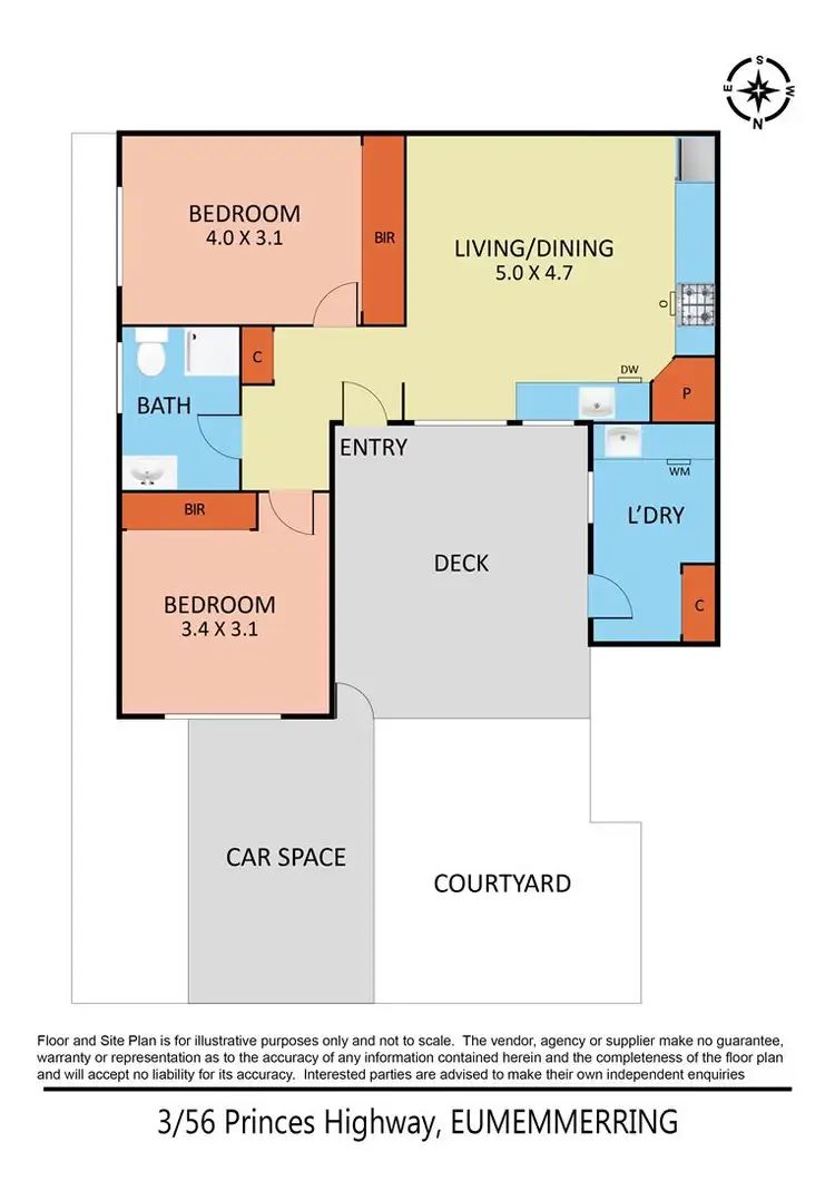 Floorplan of Homely unit listing, 3/56 Princes Highway, Eumemmerring VIC 3177
