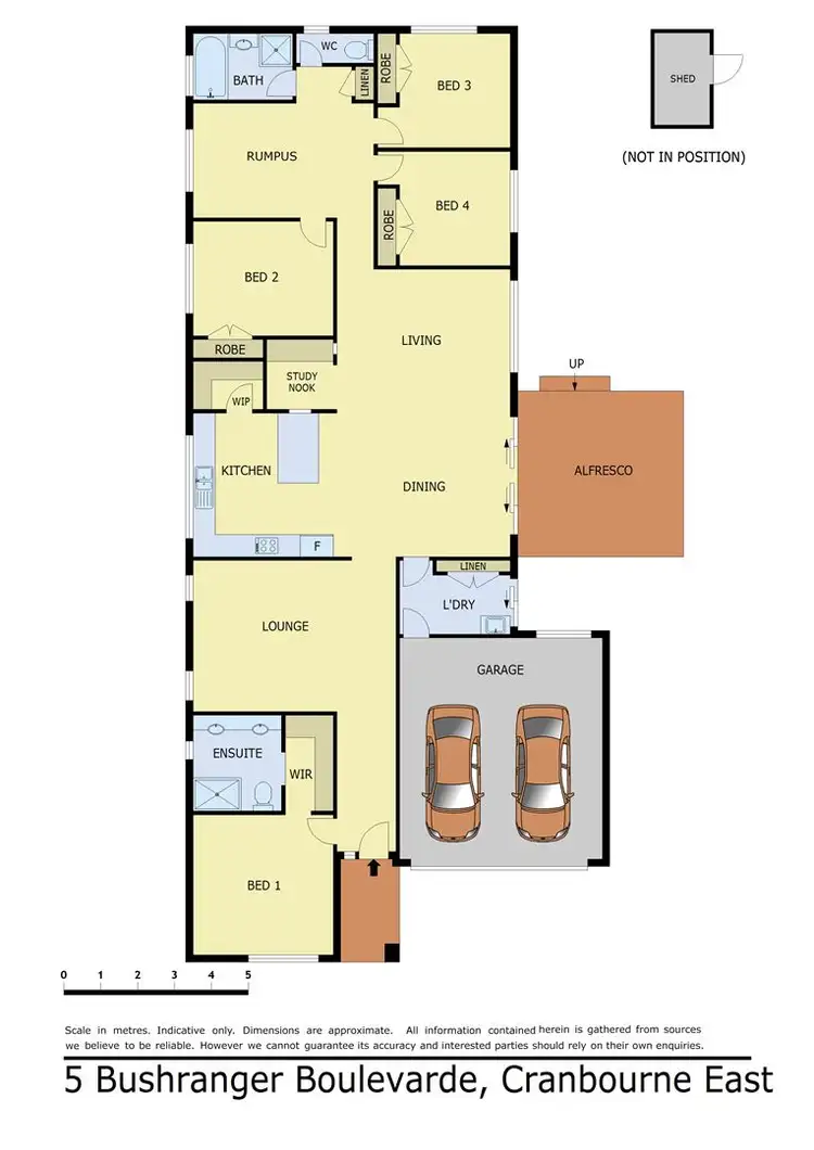Floorplan of Homely house listing, 5 Bushranger Boulevarde, Cranbourne East VIC 3977