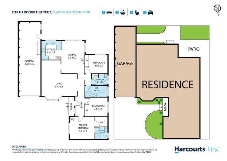 Floorplan of Homely unit listing, 2/18 Harcourt Street, Blackburn North VIC 3130