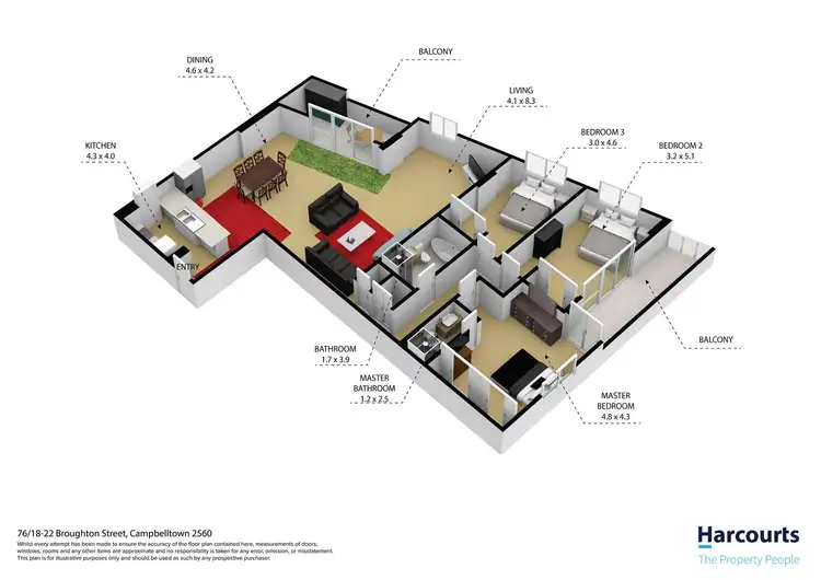 Floorplan of Homely unit listing, 76/18-22 Broughton Street, Campbelltown NSW 2560