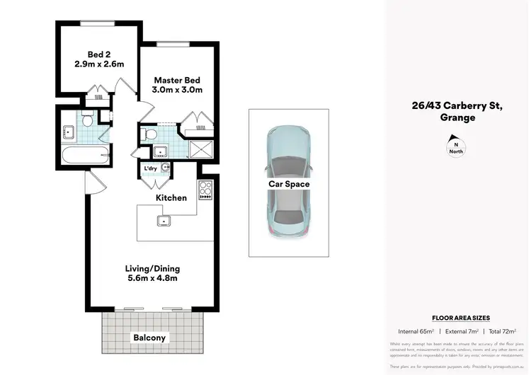 Floorplan of Homely apartment listing, 26/43 Carberry Street, Grange QLD 4051