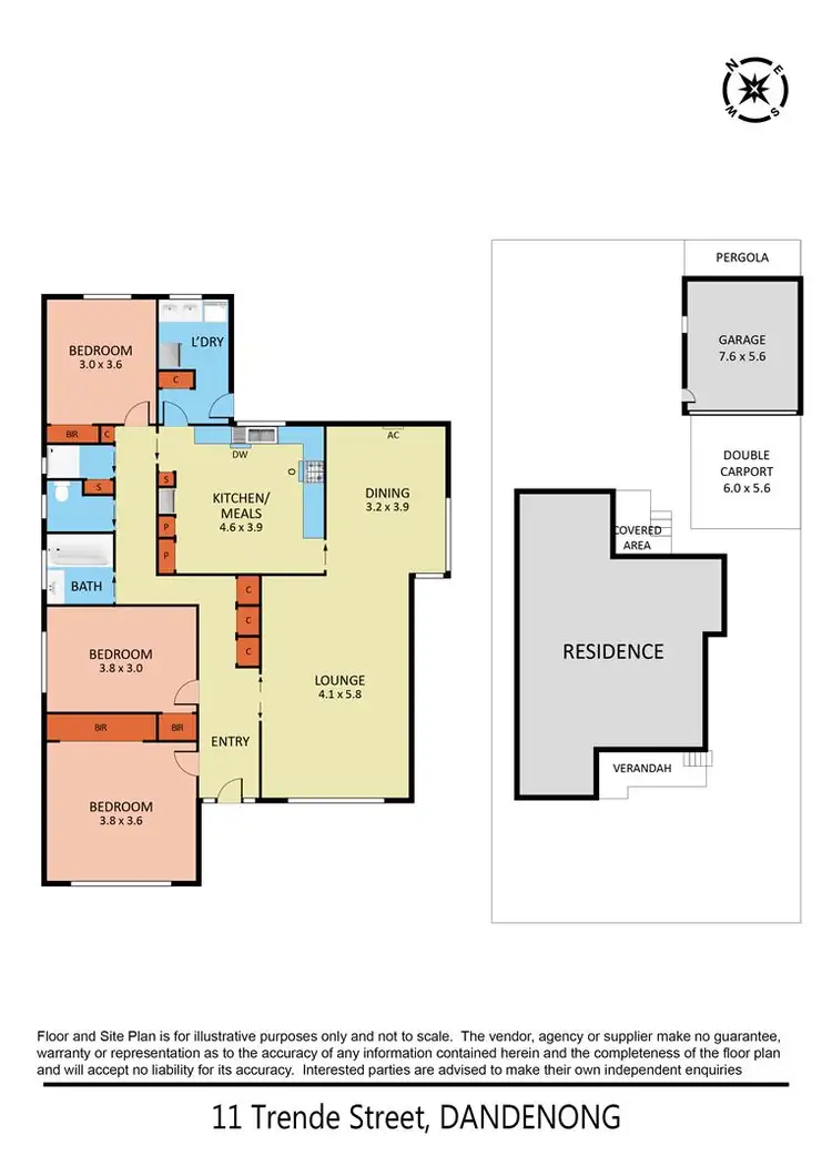 Floorplan of Homely house listing, 11 Trende Street,, Dandenong VIC 3175