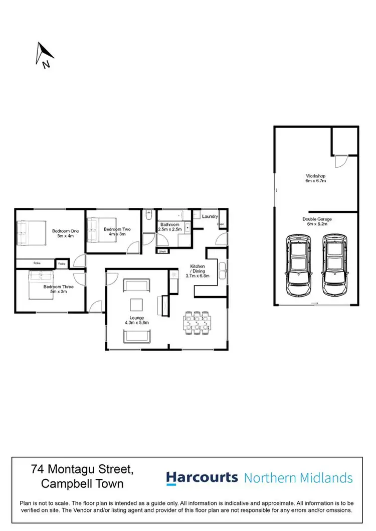 Floorplan of Homely house listing, 74 Montagu Street, Campbell Town TAS 7210